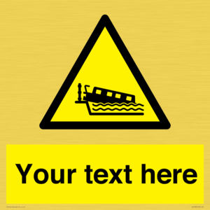 Custom warning grounding narrow boat on lock cill